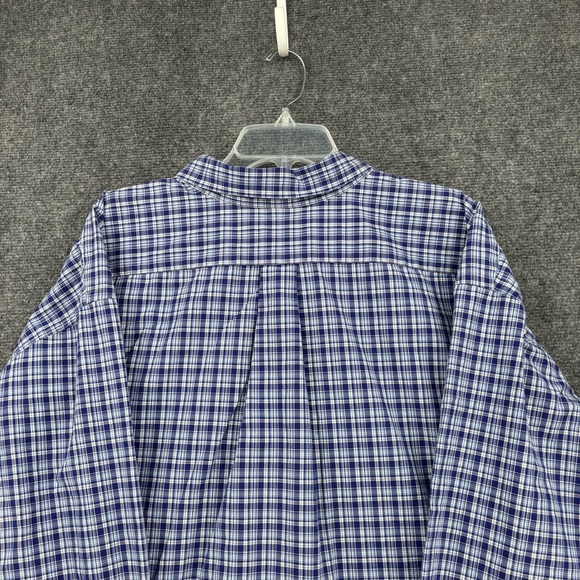 Ralph Lauren Blue White Plaid Long Sleeve Button Up Shirt Men’s 5XB Preppy - Picture 4 of 11